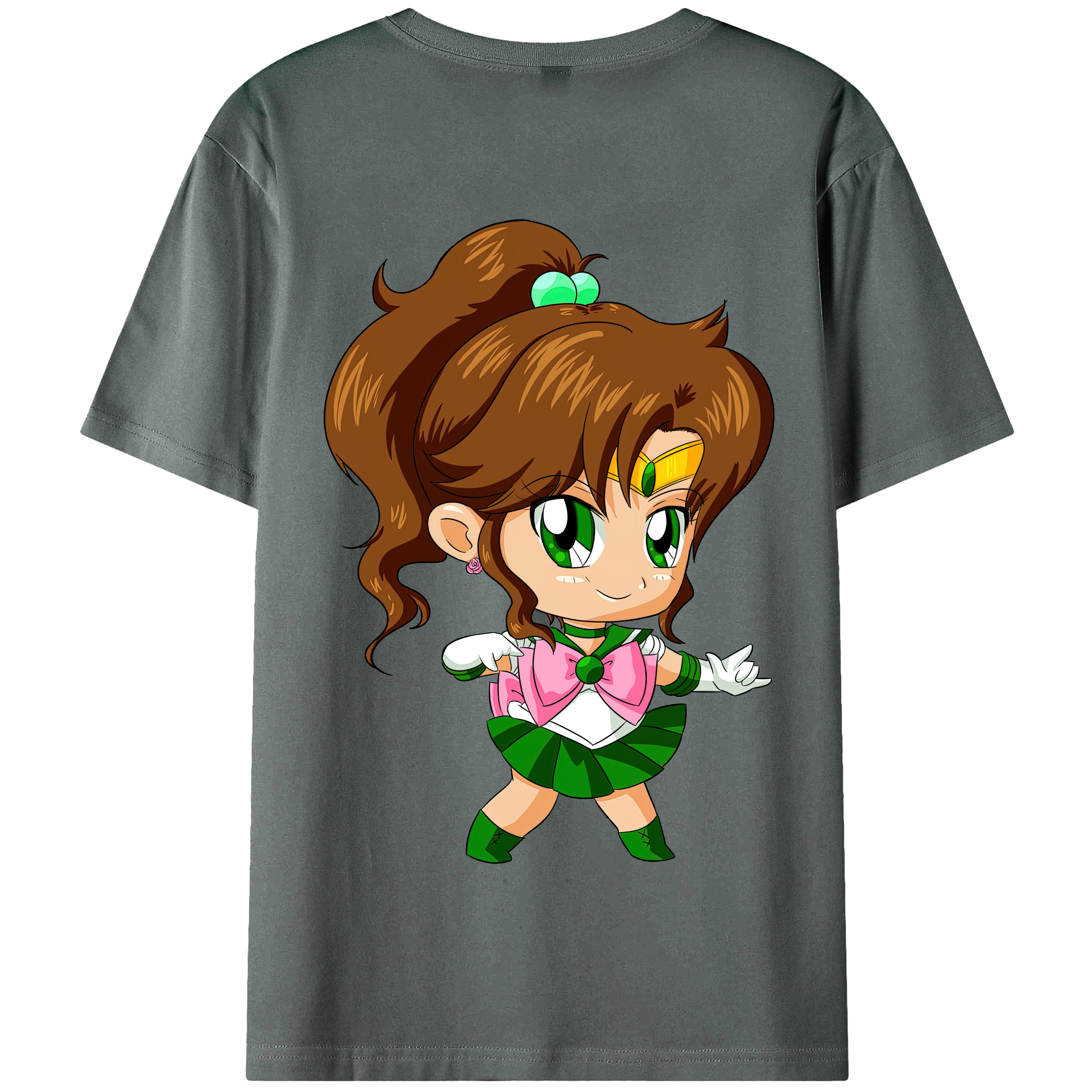 （画像用） 美少女戦士セーラームーン 木野 まこと きの まこと Sailor Moon Kino Makoto （セーラージュピター；Sailor Jupiter） 綿100％半袖Tシャツ（背面プリント）